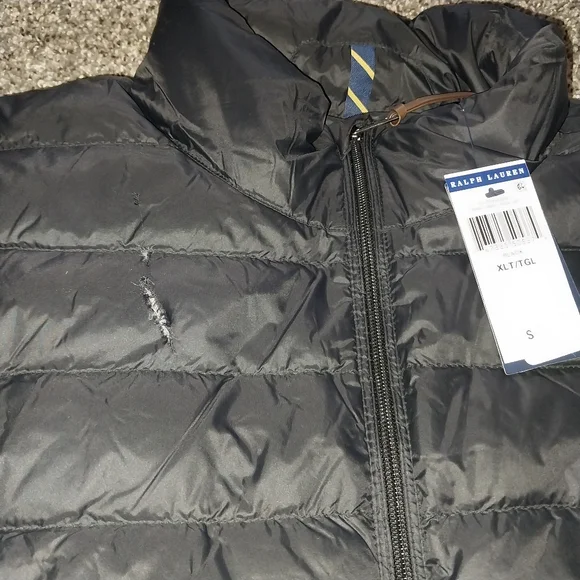 RALPH LAUREN BLACK VEST RIPPED - Picture 10 of 10